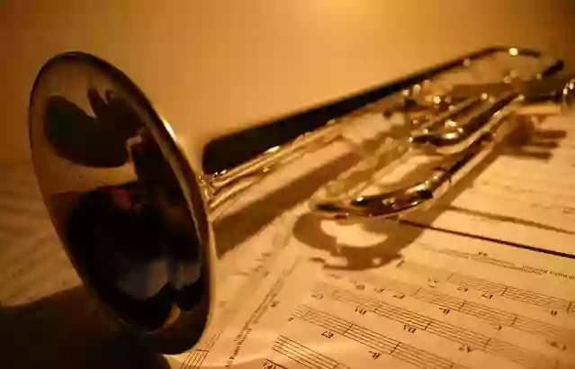 Lacquer Finished Trumpet on Sheet music