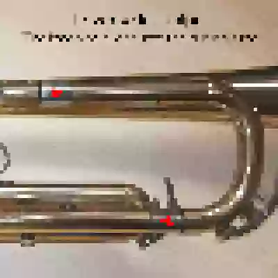 JP Musical instruments showing a reverse leadpipe